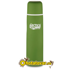 Термос "Арктика" с узким горлом с кнопкой 103-1000К зеленый, 1 л