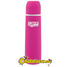 Термос "Арктика" с узким горлом 103-500К фукси с кнопкой, 0.5 л