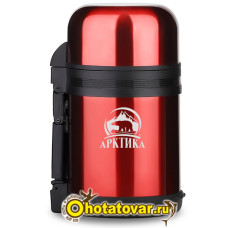 Термос "Арктика" с широким горлом универсальный 202-800 красный, 0.8 л