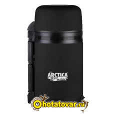 Термос для еды Арктика с широким горлом 203-1000, черный, 1 л