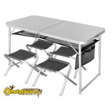 Туристический складной набор стол со стульями Norfin Runn