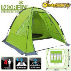 Туристическая 4-х местная автоматическая палатка Norfin Zander 4 (быстросборная)