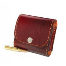 Подсумок из натуральной кожи двухрядный на 10 нарезных патронов Vektor