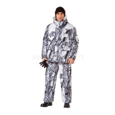 Костюм "Тайга" (белый камуфляж) с активным обогревом