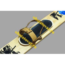 Комплект креплений для охотничьих лыж (ремни из кожзаменителя и амортизаторы)