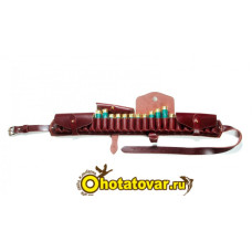 Патронташ закрытый П-45 на 24 патрона 12, 16, 20 калибр, из нат. кожи Vektor