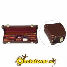 Набор для чистки оружия калибра 12 древянный футляр в кожаной обивке