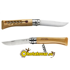 Охотничий нож со штопором Opinel Inox 10VRI (ручка из бука)